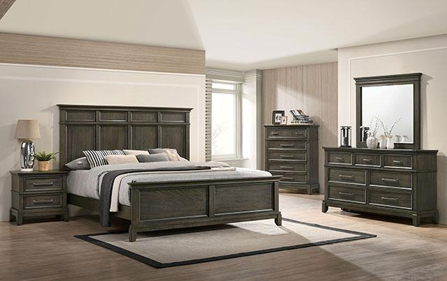 HOUSTON Queen Bed, Gray Bed FOA East