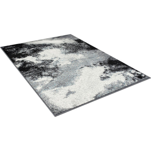 Serang Gray/Black 5' X 7' Area Rug Rug FOA East