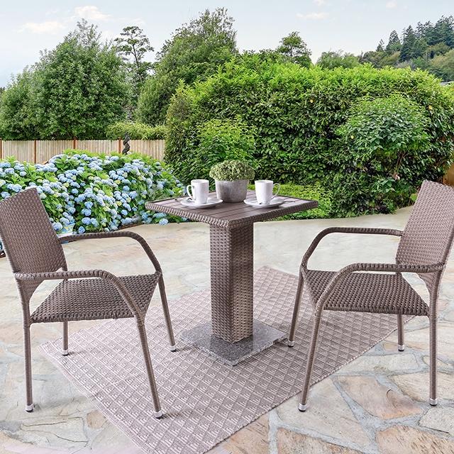 Aminta Patio Bistro Set (3PC) Outdoor Seating Set FOA East