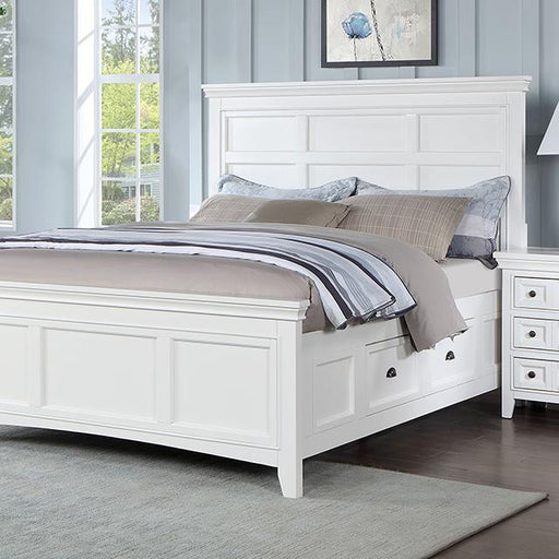 CASTILE Cal.King Bed, White Bed FOA East