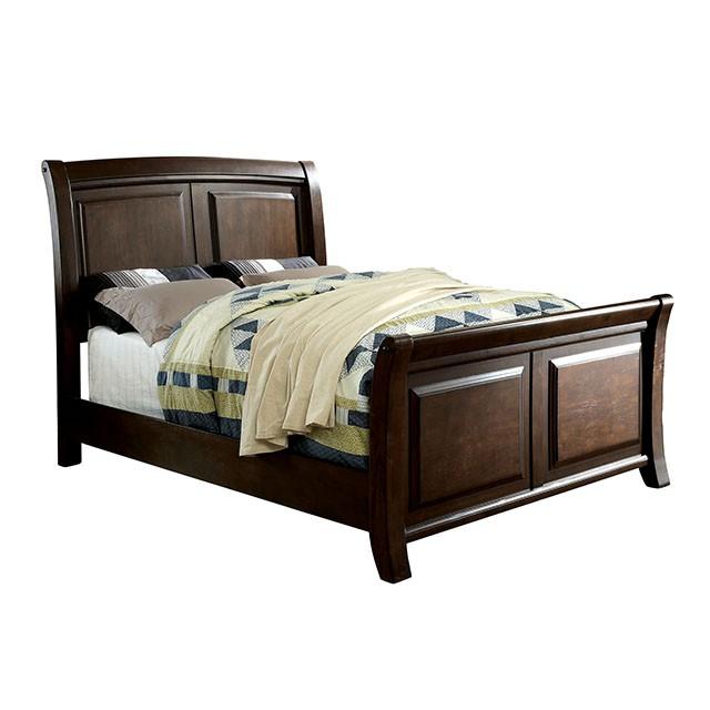 Litchville Brown Cherry Queen Bed Bed FOA East