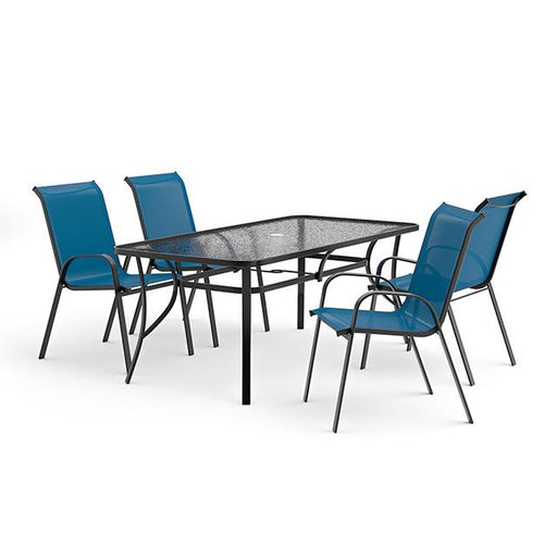 Pierro 5 Pc. Outdoor Dining Set Outdoor Dining Set FOA East