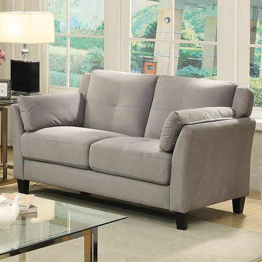 YSABEL Warm Gray Love Seat, Warm Gray (K/D) Loveseat FOA East