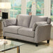 YSABEL Warm Gray Love Seat, Warm Gray (K/D) Loveseat FOA East