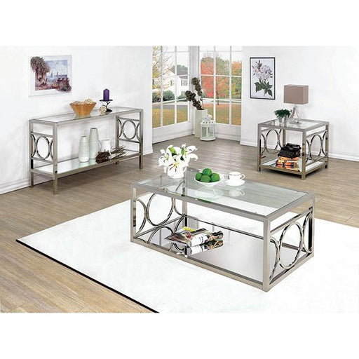 RYLEE Chrome End Table, Chrome End Table FOA East