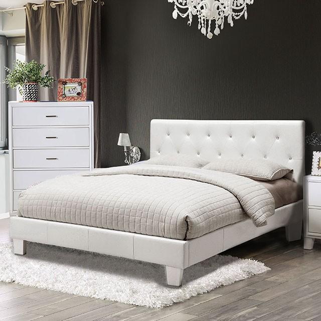 Velen White Cal.King Bed Bed FOA East