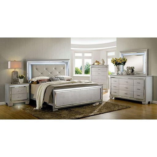 BELLANOVA Silver Queen Bed Bed FOA East