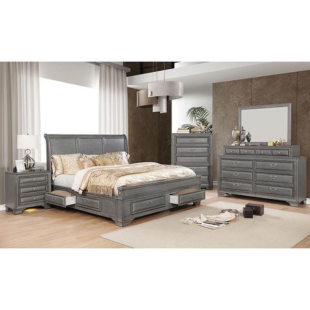 Brandt Gray Queen Bed Bed FOA East