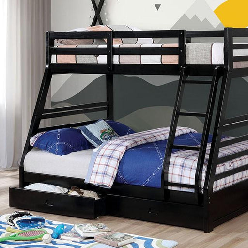 California Iv Black Twin/Full Bunk Bed Bunk Bed FOA East