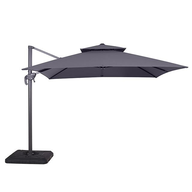 Hero 10 Ft Square Umbrella w/ Double Top + 37" Large Base Outdoor Accessories FOA East