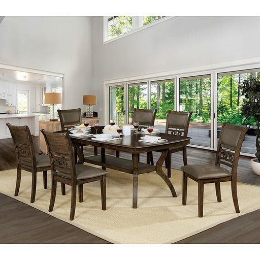 Holly Satin Walnut Dining Table Dining Table FOA East