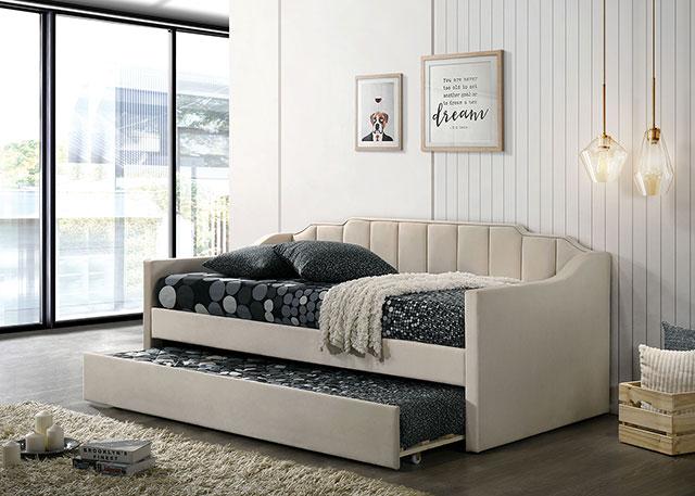 KOSMO Twin Daybed, Beige Daybed FOA East