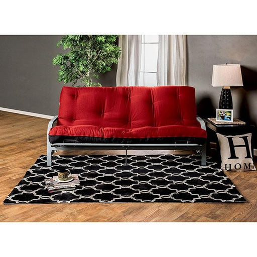 KNOX Red 8" Red/Black Futon Mattress w/ Inner Spring Futon Mattress FOA East