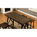 Lainey Weathered Medium Oak/Black Counter Ht. Table Dining Table FOA East