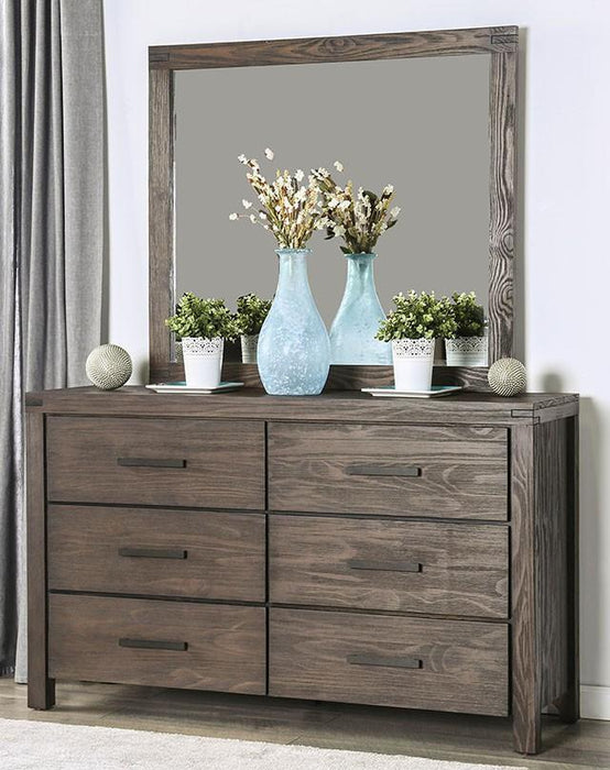 Rexburg Wire-Brushed Rustic Brown Dresser Dresser FOA East