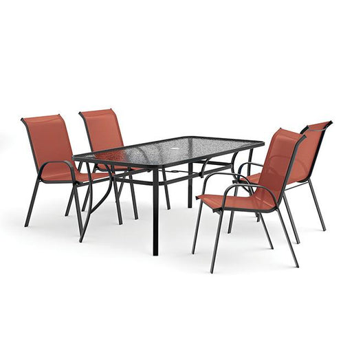 Pierro 5 Pc. Outdoor Dining Set Outdoor Dining Set FOA East