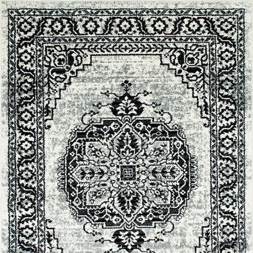 Serang Gray/Black 5' X 7' Area Rug Rug FOA East