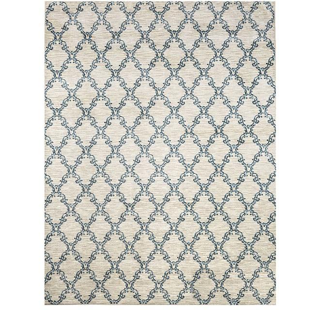 Acanthus Light Gray/Blue 5' X 8' Area Rug Rug FOA East