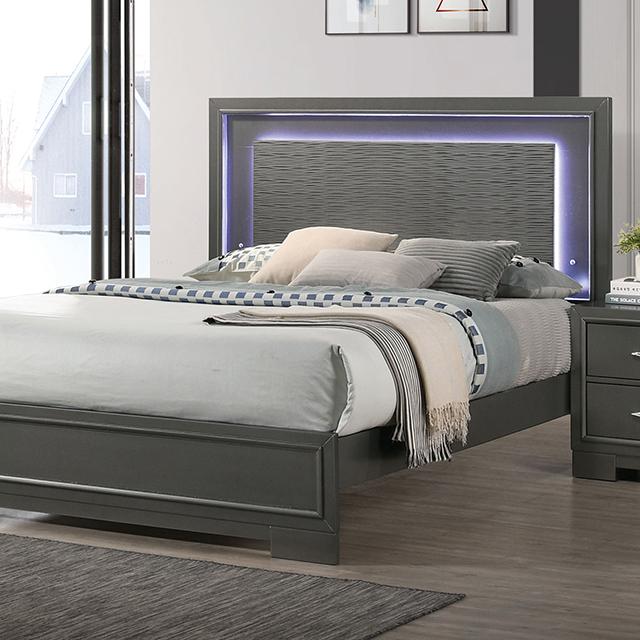 ALISON Full Bed, Dark Walnut Bed FOA East