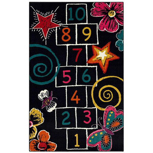 BARON 5' X 8', Area Rug, Hopscotch, Multi/Black Rug FOA East