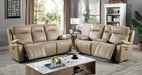 GASPE Power Recliner, Light Brown Recliner FOA East