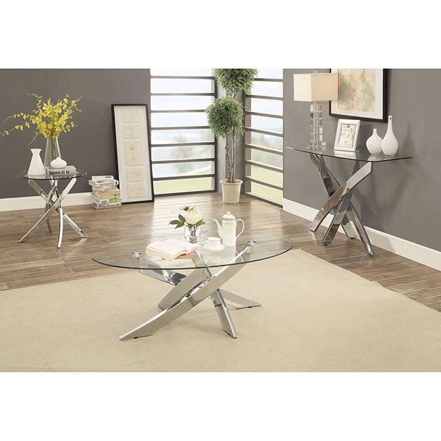 LAILA Chrome End Table End Table FOA East