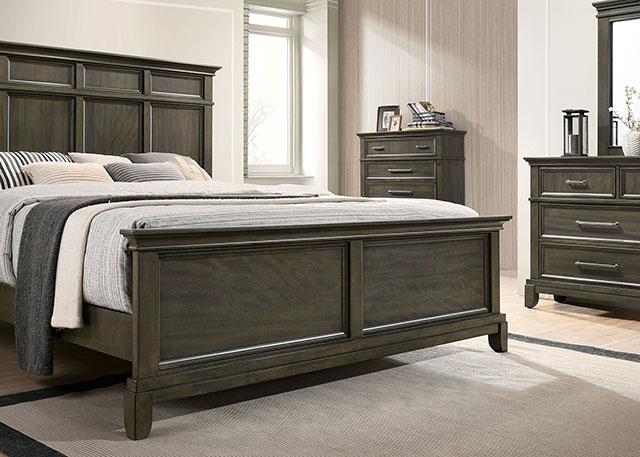 HOUSTON Queen Bed, Gray Bed FOA East