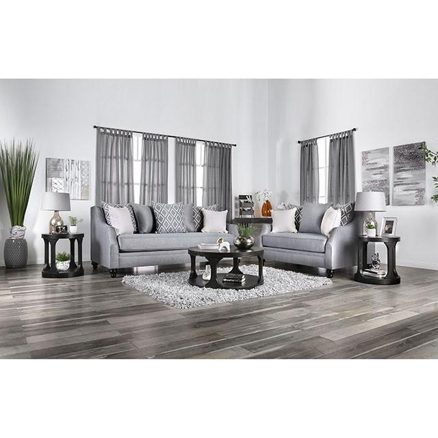 Nefyn Gray Love Seat Loveseat FOA East