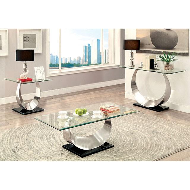 ORLA II Satin Plated/Black End Table End Table FOA East