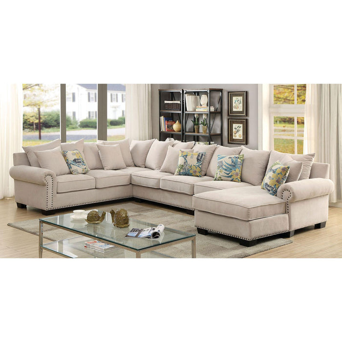 SKYLER Beige Sectional Sectional FOA East