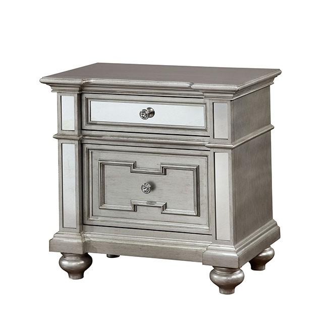 Salamanca Silver Night Stand Nightstand FOA East