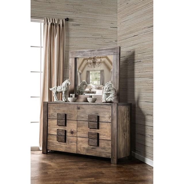 AVEIRO Rustic Natural Tone Mirror Mirror FOA East