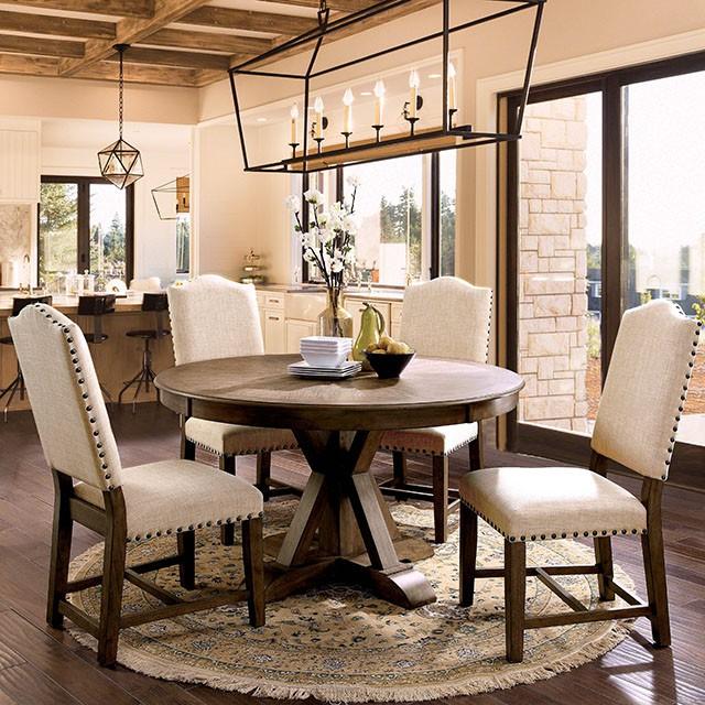 Julia Light Oak Round Dining Table Dining Table FOA East