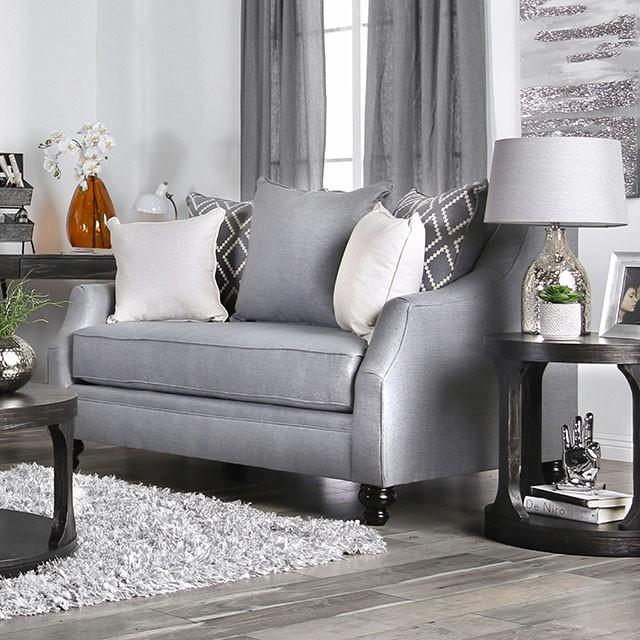 Nefyn Gray Love Seat Loveseat FOA East