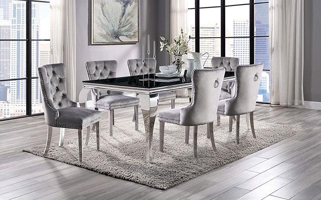 NEUVEVILLE Dining Table, Black Dining Table FOA East