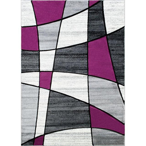 Niksar Gray/Purple 5' X 7' Area Rug Rug FOA East