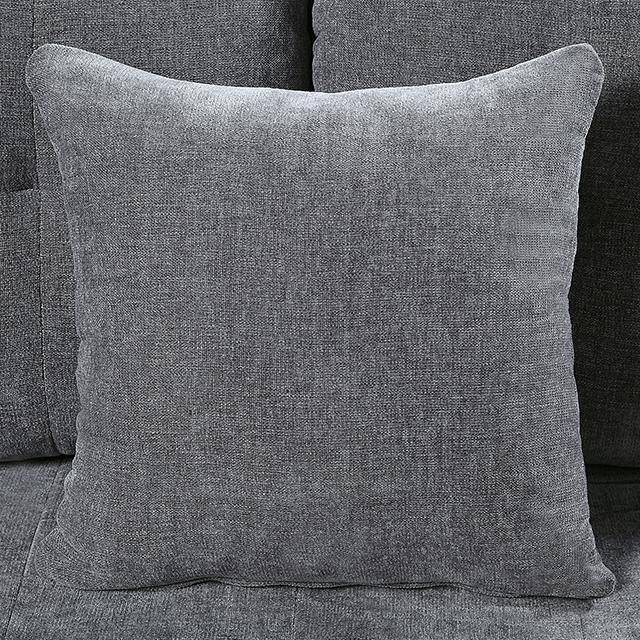 LYNDA Loveseat w/ Pillows, Dark Gray Loveseat FOA East