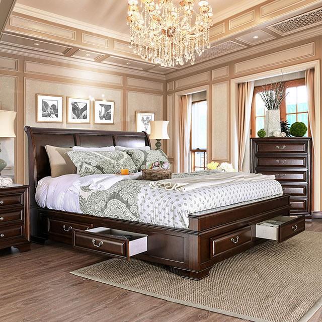 Brandt Brown Cherry Queen Bed Bed FOA East