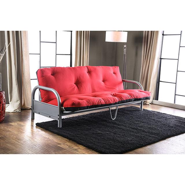 Aksel Black/Red Futon Mattress, Black & Red Futon Mattress FOA East