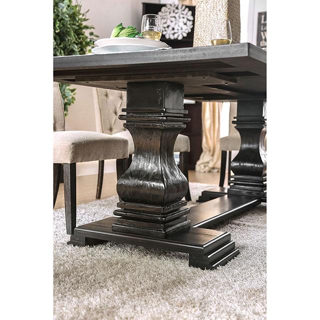 Nerissa Antique Black Dining Table Dining Table FOA East