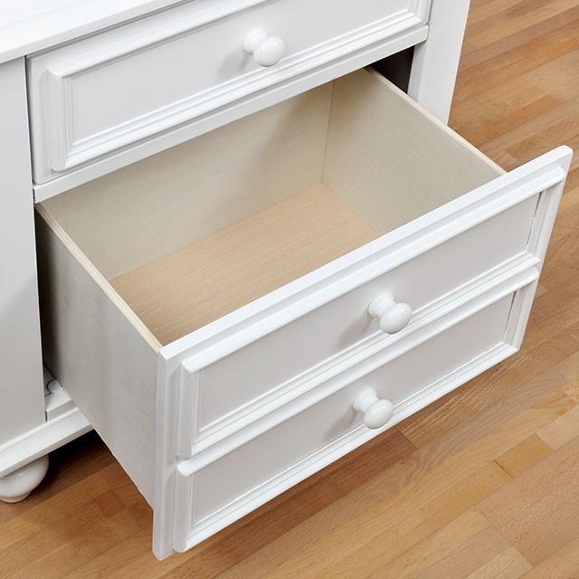 OLIVIA White Night Stand Nightstand FOA East