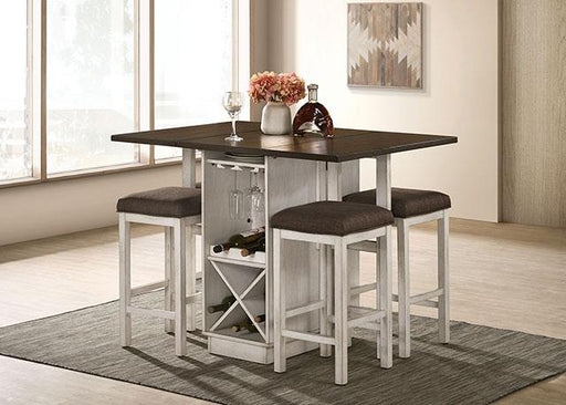 BINGHAM Counter Ht. Table w/ 2 x 15" Leaves Counter Height Table FOA East