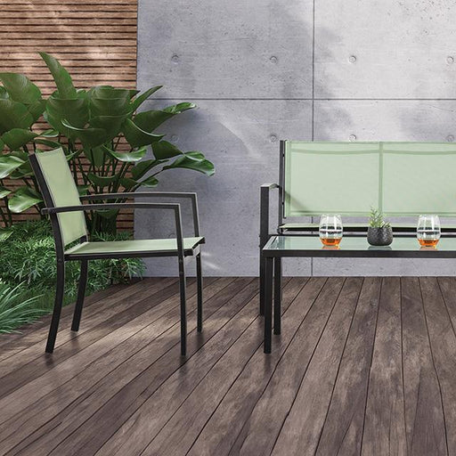 Ibiza 4 Pc. Green Sling Set K/D Outdoor Seating Set FOA East