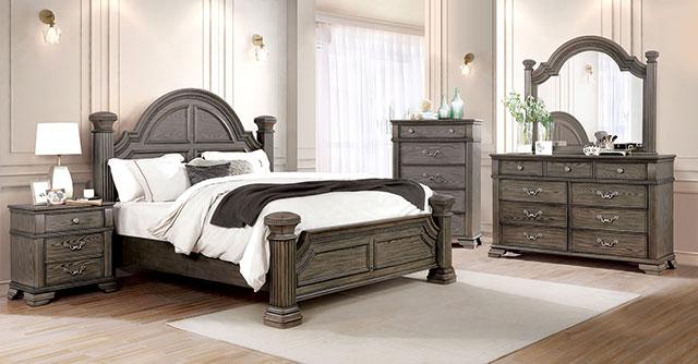 PAMPHILOS Queen Bed, Gray Bed FOA East