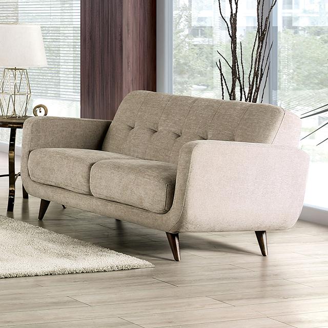 SIEGEN Loveseat, Beige Loveseat FOA East