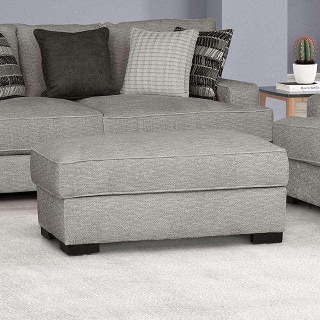 ARDENFOLD Ottoman, Gray Ottoman FOA East