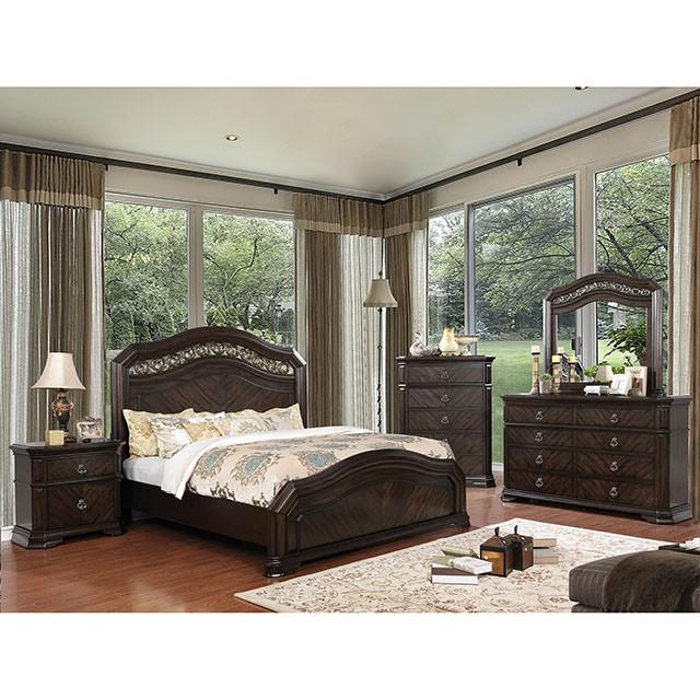 Calliope Espresso Queen Bed Bed FOA East