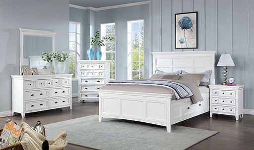 CASTILE E.King Bed, White Bed FOA East