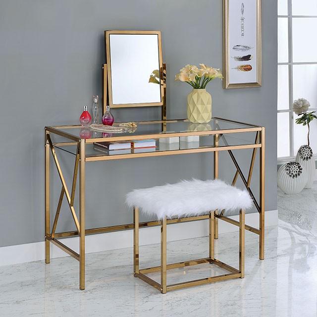 LISMORE Champagne Vanity w/ Stool Vanity FOA East