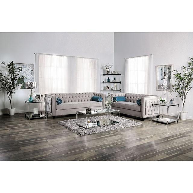 Silvan Gray Love Seat Loveseat FOA East